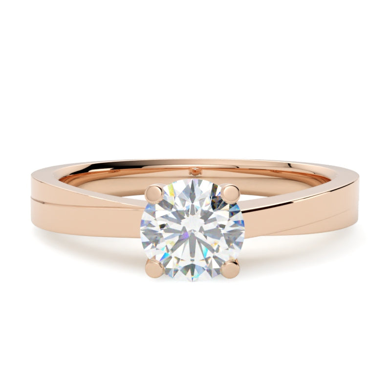 Model Elodie z różowego złota 585 – wyjątkowy pierścionek z diamentem od GOLDPORT